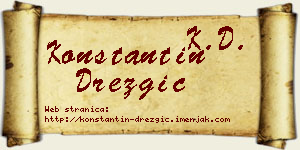 Konstantin Drezgić vizit kartica